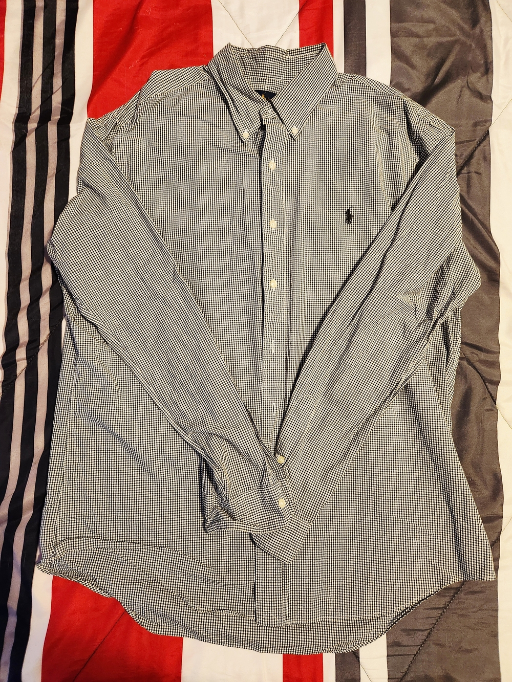Polo by Ralph Lauren Black & White Mini-Check Button-Down Shirt